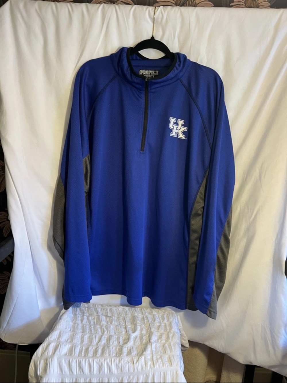 2XL Henley Varsity Profile Royal Blue Zip-Up Jacket university of Kentucky